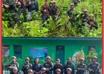 Melalui Patroli Keamanan Gabungan, Satgas Swasembada Yonif 643/Wns Koops TNI Habema Berhasil Temukan Ladang Ganja