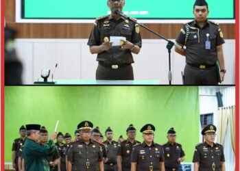 Kejati Muhibuddin Lantik Kajari Mandailing Natal dan Sua Koordinator Kejati Sumut