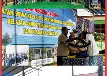 Kelulusan Siswa-Siswi SMP di Distrik Jagiro, Teluk Bintuni, Berlangsung Penuh Haru Bersama Satgas Yonif 410/Alugoro