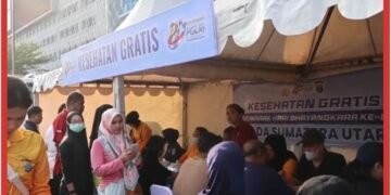 Semarak Bhayangkara ke-80, Polda Sumut Hadirkan Layanan Sosial dan Kepedulian Nyata untuk Masyarakat di CFD Medan