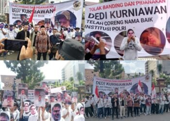 AMPP Berunjuk Rasa di Mabes Polri, Tolak Banding dan Tuntut Proses Pidana Dedi Kurniawan