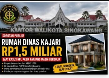 Rencana Pembangunan Rumah Dinas Kajari Singkawang, Gunakan Anggaran APBD Tahun 2026 Senilai 1.5 Miliyar Jadi Sorotan Masyarakat 