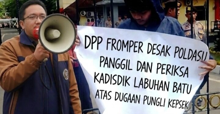 DPP FROMPER Desak Poldasu Panggil Dan Periksa Kadisdik Labuhan Batu Atas Dugaan Pungli Kepsek