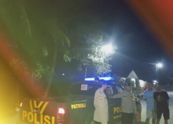Personel Polsek Secanggang Melaksanakan Giat Patroli Blue Light 