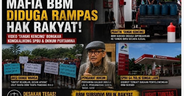Skandal BBM Subsidi Sungai Laur Meledak! Dugaan Gurita Mafia, Praktik “Tangki Kencing”, dan Bayang-Bayang Karpet Merah Kekuasaan