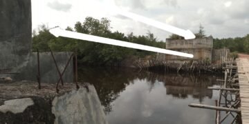 Meski 4 Orang Sudah Diponis Penjara, Proyek Jembatan Penghubung Desa Marok Kecil Masih Terkesan Misteri Besar.