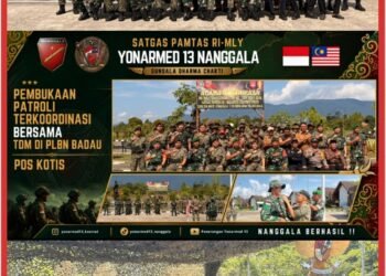 Jaga Kedaulatan Batas Negara, TNI dan TDM Resmi Buka Patroli Terkoordinasi Seri 1 Tahun 2026 di PLBN Badau