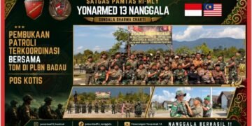 Jaga Kedaulatan Batas Negara, TNI dan TDM Resmi Buka Patroli Terkoordinasi Seri 1 Tahun 2026 di PLBN Badau