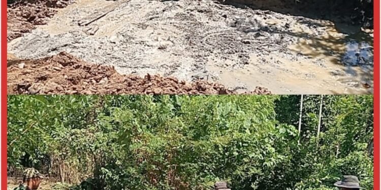 Perkuat Jalan Pertanian, Satgas TMMD ke-129 Bangun Box Culvert Bersama Warga