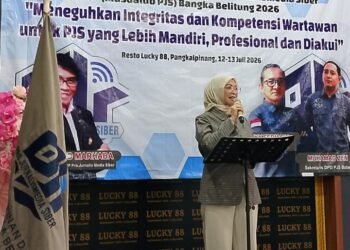 Buka Musdalub PJS Babel 2026, Kakanwil Ditjenpas Bangka Belitung Ade Agustina Dorong Pers Berkualitas dan Berintegritas