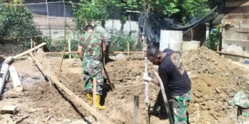 Satgas TMMD Ke-129 Kodim 0102/Pidie Mulai Gali Pondasi Rumah Nyak Ubit, Wujudkan Hunian Layak Bagi Warga Kurang Mampu