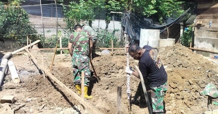 Satgas TMMD Ke-129 Kodim 0102/Pidie Mulai Gali Pondasi Rumah Nyak Ubit, Wujudkan Hunian Layak Bagi Warga Kurang Mampu