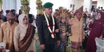 Pratu Adi Pangestu dan Gasela Putri Resmi Gelar Ngunduh Mantu di OKU Timur
