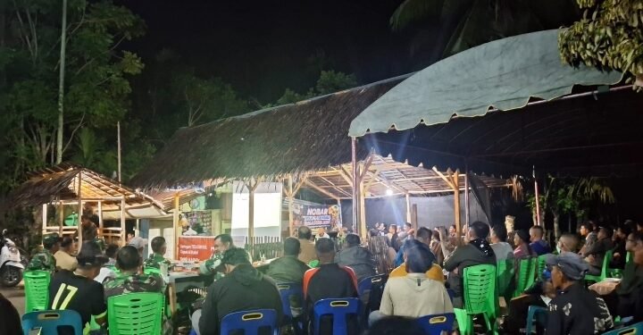 Kodim 0102/Pidie Gelar Nobar Final Piala Dunia 2026 Bersama Warga di Lokasi TMMD ke-129