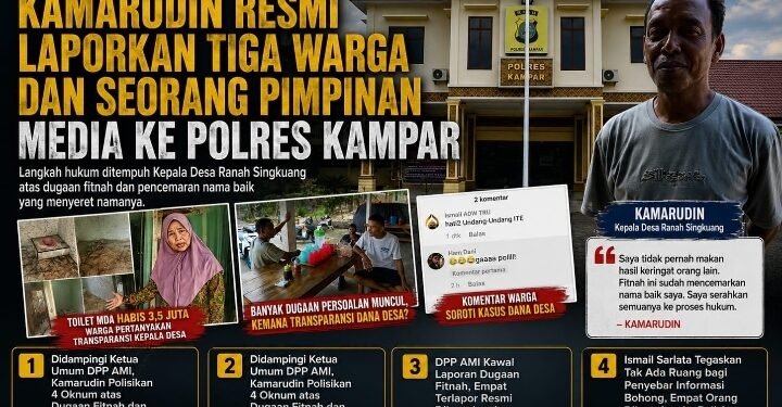 Didampingi Ketua Umum DPP AMI, Kamarudin Polisikan 4 Oknum atas Dugaan Fitnah dan Pencemaran Nama Baik