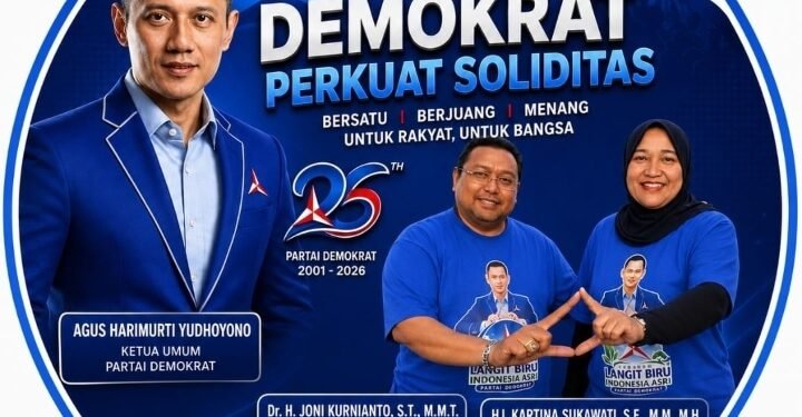 HUT ke-25 Partai Demokrat, Joni Kurnianto dan Kartina Sukawati Ajak Kader Perkuat Soliditas untuk Rakyat