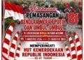 Camat Silat Hilir Ajak Masyarakat Kibarkan Merah Putih dan Umbul-Umbul Sambut HUT ke-81 Kemerdekaan RI