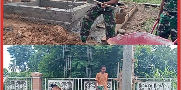Bangun Sanitasi Layak di TPU Blang Cot, Satgas TMMD Ke-129 Kodim 0102/Pidie Wujudkan Kepedulian untuk Masyarakat