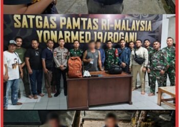 Satgas Pamtas RI-Malaysia Yonarmed 19/Bogani Gagalkan Penyelundupan Sabu 3,94 Gram Lewat Jalur Tikus