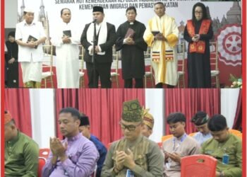 Lapas Pekanbaru Ikuti Doa Kebangsaan Lintas Agama dan Kick Off Semarak HUT ke-81 Kemerdekaan RI