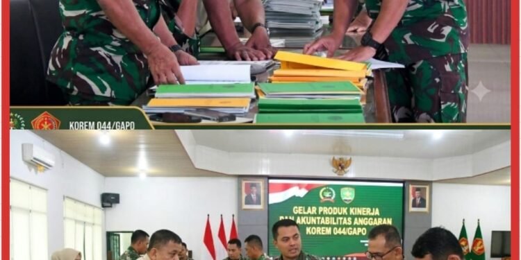 Korem 044/Gapo Gelar Produk Kinerja, Tegaskan Komitmen Transparansi dan Tertib Anggaran