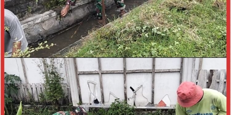 Perlancar Pasokan Air Sawah, Kopka Slamet Prasetiyo Bersama Poktan Rukun Makmur 1 Bersihkan Parit Irigasi