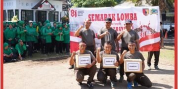 Sambut HUT RI Ke 81, Kodim 0808/Blitar Dan Persit KCK Cabang XXII Gelar Lomba Semarak Kemerdekaan