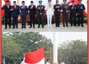 Dandim 0402/OKI-OI Hadiri Upacara HUT ke-81 RI di Tanjung Senai