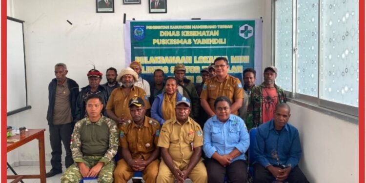 Wujudkan Kemanunggalan TNI-Rakyat, Satgas Pamtas RI-PNG Kewilayahan Yonif 645/Gty Laksanakan Anjangsana Penuhi Undangan Puskesmas