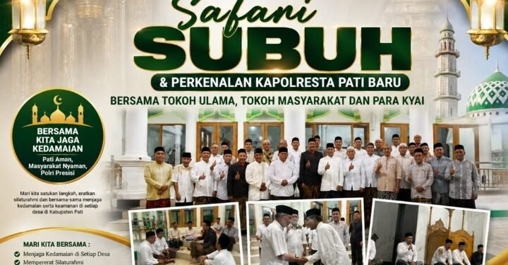 Dekat Tokoh Agama, Kapolresta Pati Perkenalkan Diri Lewat Safari Subuh