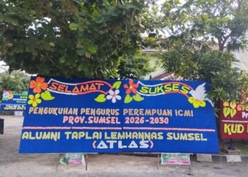 Apresiasi Pelantikan Pengurus Perempuan ICMI Sumsel, Ketua ATLAS Kurmin Halim SH Kirim Karangan Bunga Ucapan Selamat 