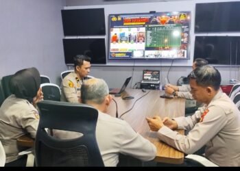 Polrestabes Palembang Perkuat Kesiapsiagaan Karhutla, Ikuti Zoom Meeting Polda Sumsel