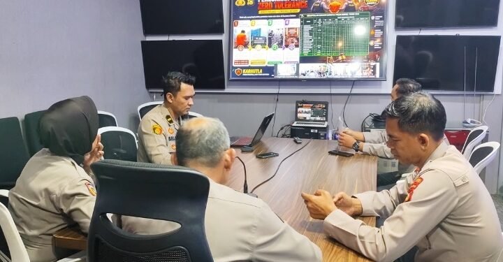 Polrestabes Palembang Perkuat Kesiapsiagaan Karhutla, Ikuti Zoom Meeting Polda Sumsel