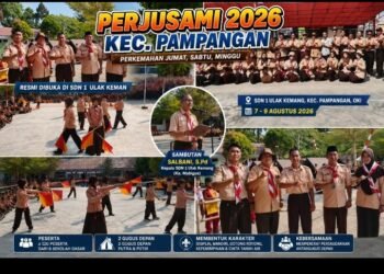 Perjusami Kecamatan Pampangan 2026 Resmi Dibuka, 120 Pramuka SD Ikuti Pembinaan Karakter
