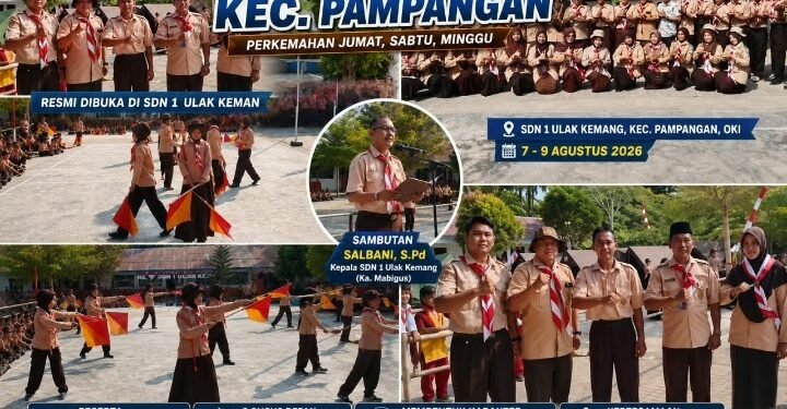 Perjusami Kecamatan Pampangan 2026 Resmi Dibuka, 120 Pramuka SD Ikuti Pembinaan Karakter