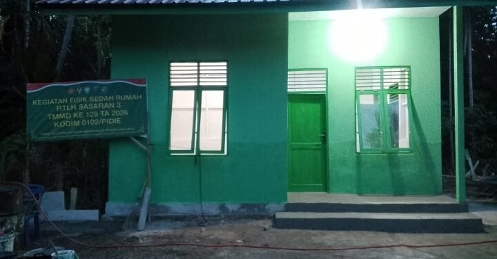 Dari Rumah Reot Menjadi Hunian Layak, TMMD ke-129 Wujudkan Impian Umar Amin di Lhok Panah
