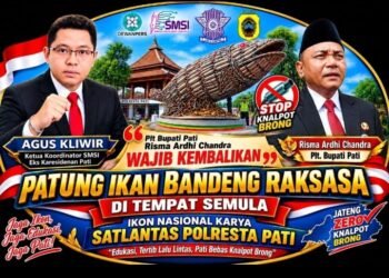 Patung Ikan Bandeng Knalpot Brong Hilang, Agus Kliwir : Plt Bupati Pati Wajib Kembalikan