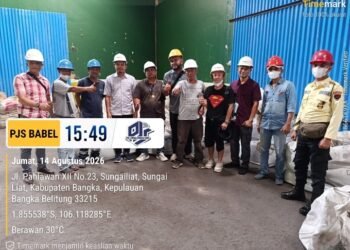 GBT Sungailiat Dipantau ALMASTER, Puluhan Ton Timah Dicatat dan Menunggu Verifikasi