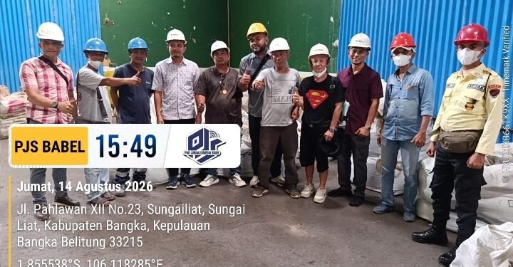 GBT Sungailiat Dipantau ALMASTER, Puluhan Ton Timah Dicatat dan Menunggu Verifikasi