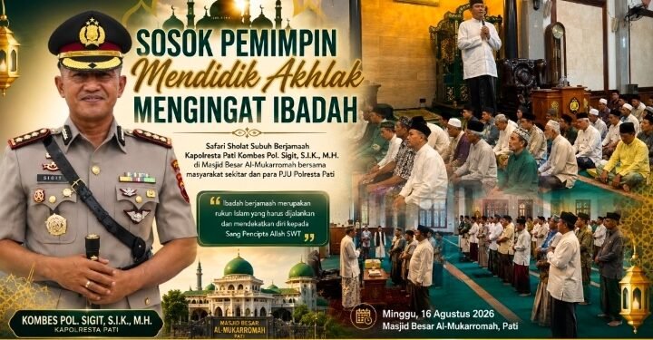 Dari Masjid Al-Mukarromah, Kapolresta Pati Tebarkan Pesan Akhlak dan Keimanan