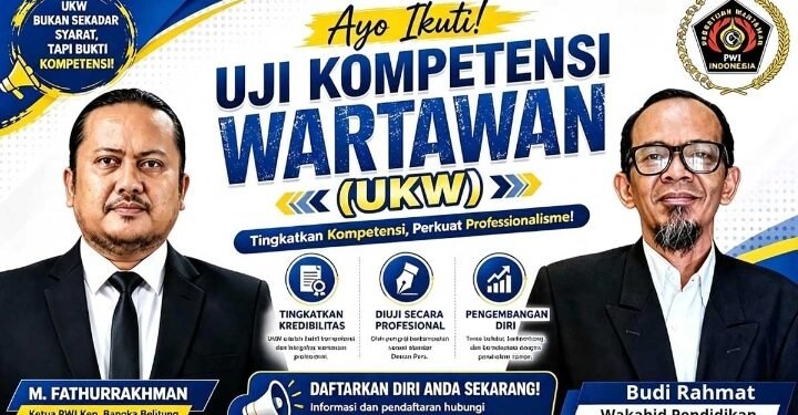 PWI Babel Buka UKW Angkatan Xll, Tiga Jenjang Kompetensi Disiapkan