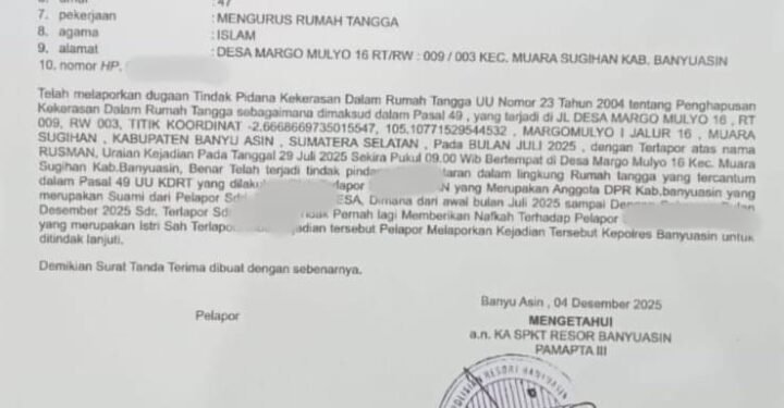 Oknum Anggota DPRD Banyuasin Diduga Telantarkan Istri, Pelapor Beserta Kuasa Hukum Mengejar Keadilan