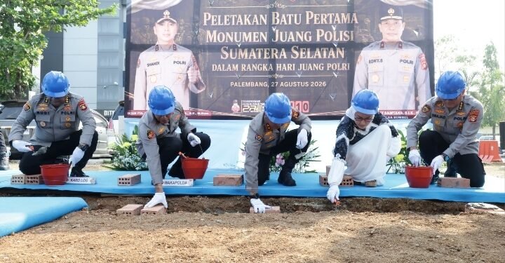 Kapolda Sumsel Pimpin Peletakan Batu Pertama Monumen Juang Polisi Sumatera Selatan