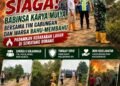 SIAP SIAGA! Babinsa Karya Mulya Bersama Tim Gabungan dan Warga Bahu-Membahu Padamkan Kebakaran Lahan di Sematang Borang