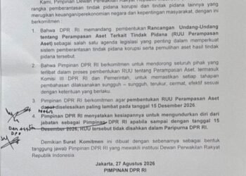 Pimpinan DPR RI Komitmen Selesaikan RUU Perampasan Aset Paling Lambat 15 Desember 2026