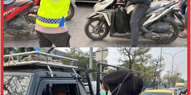 Polwan Polda Sumsel Bagikan 1.000 Masker dan Bunga Peduli Dampak Karhutla