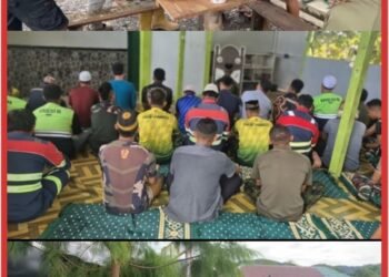 Pererat Toleransi Beragama, Satgas Pamtas Kewilayahan Gelar Komsos Bersama Warga dan Masyarakat Beragama Muslim di Desa Ampera