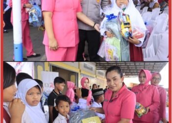 Kapolres Langkat Santuni Anak Yatim, Wujud Kepedulian Polri untuk Masyarakat