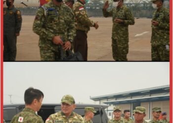 Dampingi Pangdam XII/Tpr, Danrem 121/Abw turut menyambut kunjungan Menteri Pertahanan RI di Kalimantan Barat