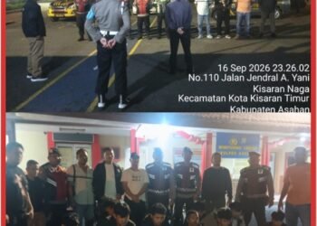 Tim Sergap Polres Asahan Amankan 10 Remaja Diduga Hendak Tawuran, Sajam dan 6 Sepeda Motor Diamankan